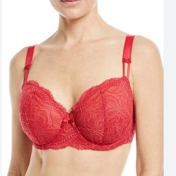 Simone Perele Other - SIMONE PERELE Eden Demi Cup Full-figure Bra In Poppy